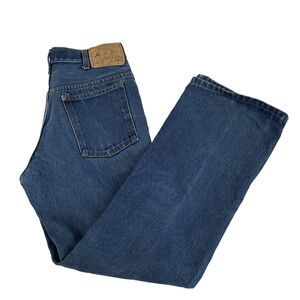 Vintage Mens Plain Pockets JCPenney Denim Jeans Size 30x30 Made In USA Bootcut